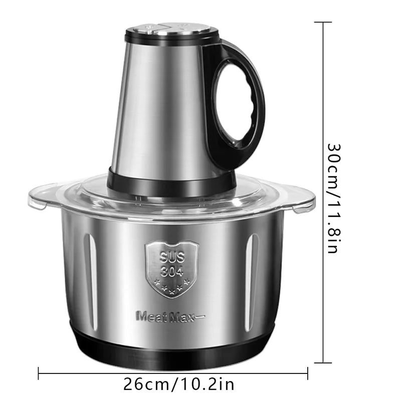 Rizano 5L Electric Food Processor – Stainless Steel Meat Grinder & Vegetable Chopper