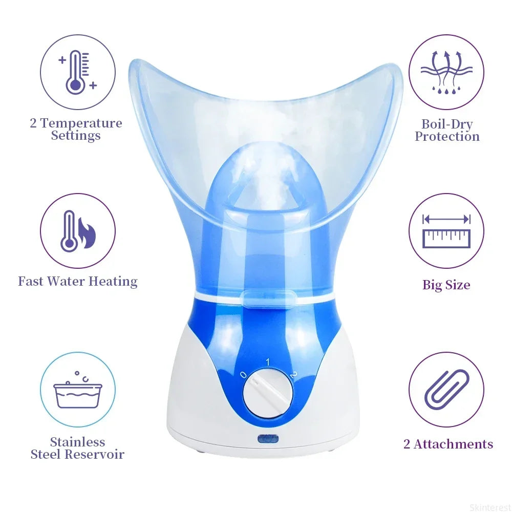 Rizano Ionic Facial Steamer – Hot Mist Deep Pore Cleanser & Skin Hydration Spa