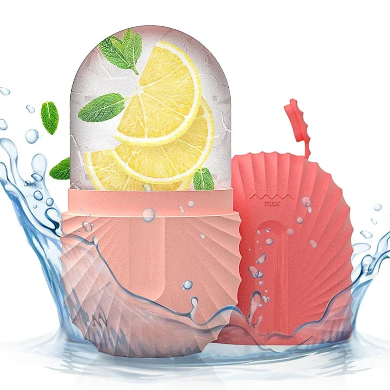 Rizano Silicone Ice Face Roller – Reusable Facial Ice Massager for Skin Care & Puffiness Relief