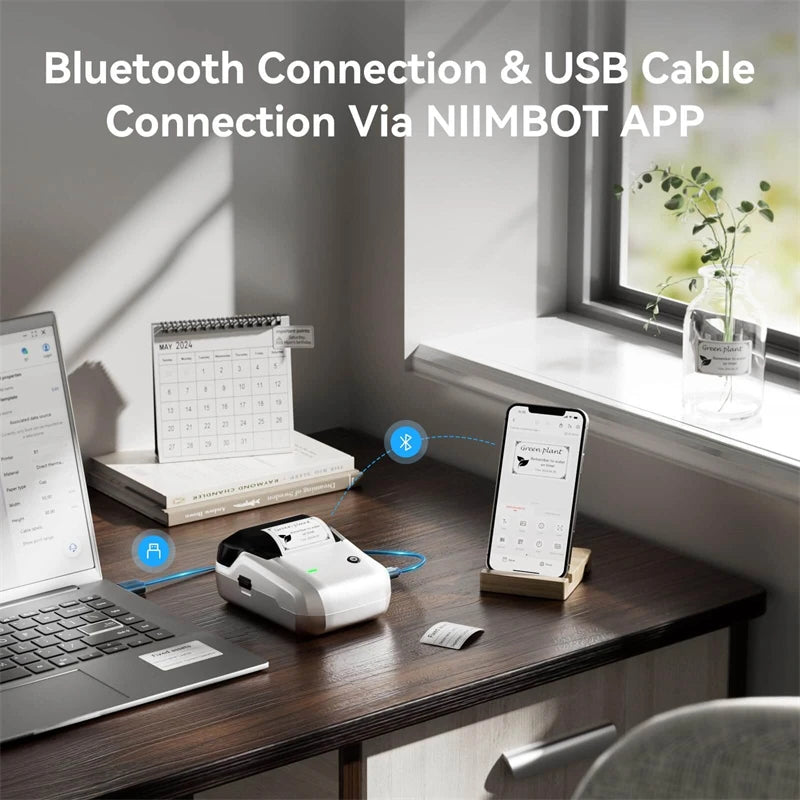 NIIMBOT B1 Wireless Bluetooth Thermal Label Printer – Portable Inkless Sticker & Barcode Maker