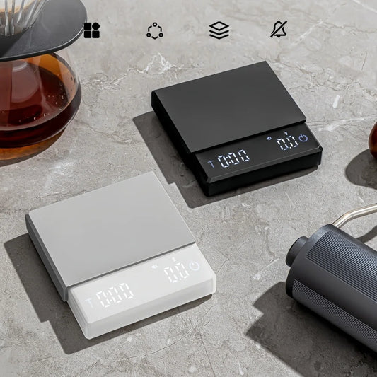 Rizano Rechargeable Digital Coffee Scale – 2kg Precision Kitchen Scale with Timer & USB-C Charging