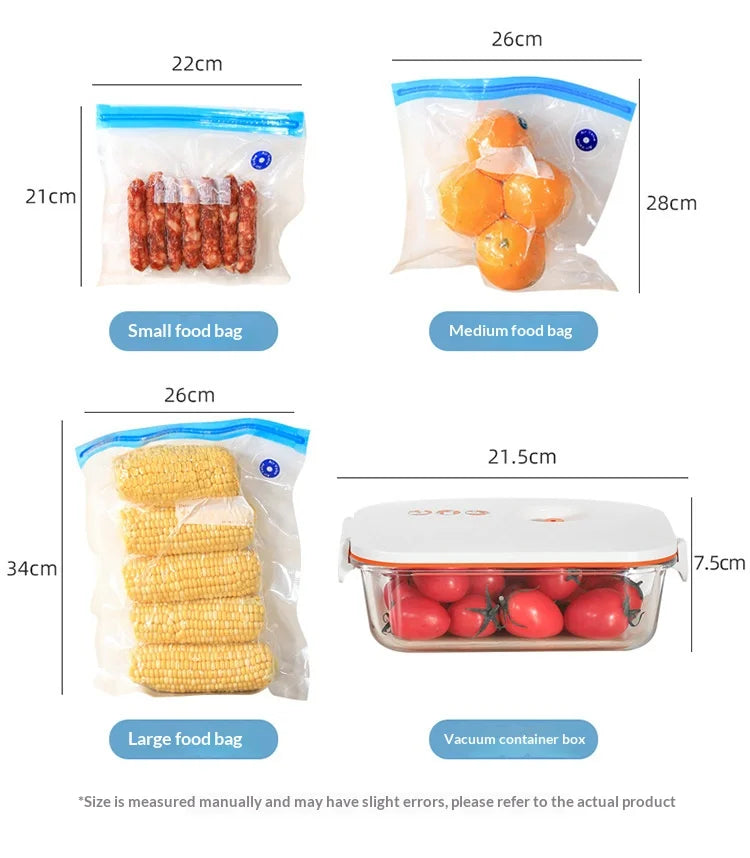 Rizano USB Rechargeable Mini Vacuum Sealer Pump – Portable Food Storage Vacuum Pump with Type-C Charging