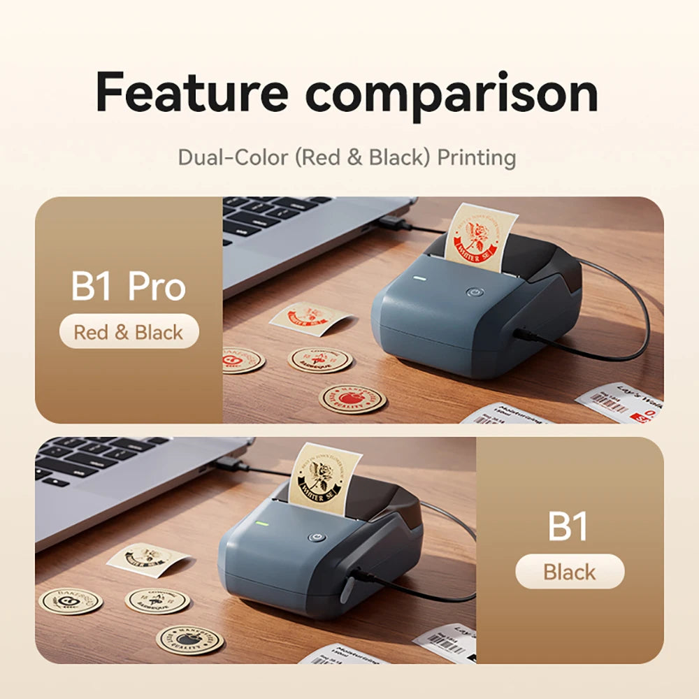 NIIMBOT B1 Wireless Bluetooth Thermal Label Printer – Portable Inkless Sticker & Barcode Maker