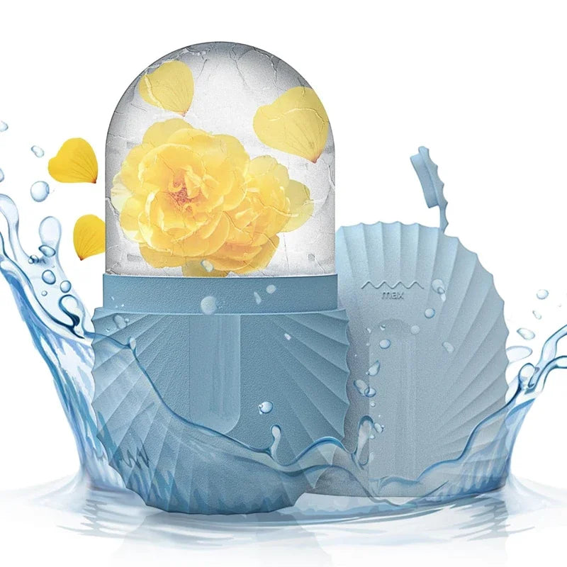 Rizano Silicone Ice Face Roller – Reusable Facial Ice Massager for Skin Care & Puffiness Relief