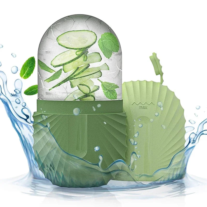 Rizano Silicone Ice Face Roller – Reusable Facial Ice Massager for Skin Care & Puffiness Relief