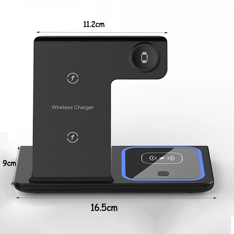 Rizano™ 3-in-1 Foldable Wireless Charging Station for iPhone, Apple Watch & AirPods