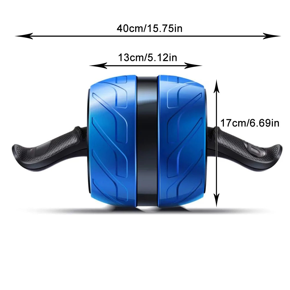 Rizano™ Dual-Wheel Ab Roller with Knee Mat – Core Strength Training Equipment