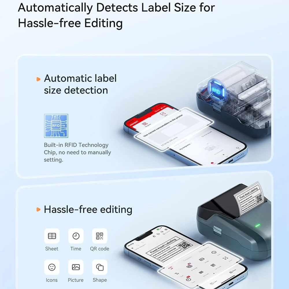 NIIMBOT B1 Wireless Bluetooth Thermal Label Printer – Portable Inkless Sticker & Barcode Maker