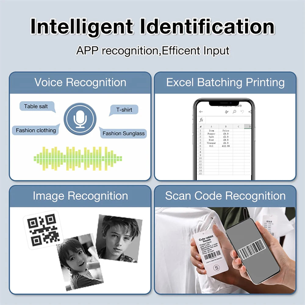 NIIMBOT B1 Wireless Bluetooth Thermal Label Printer – Portable Inkless Sticker & Barcode Maker