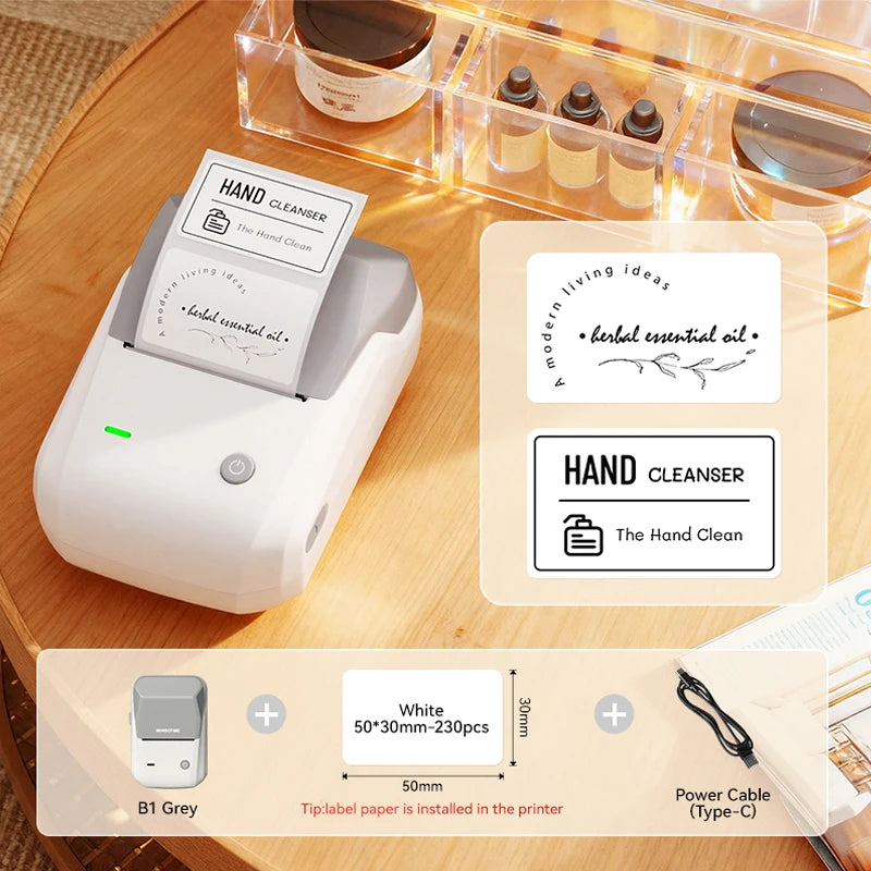NIIMBOT B1 Wireless Bluetooth Thermal Label Printer – Portable Inkless Sticker & Barcode Maker