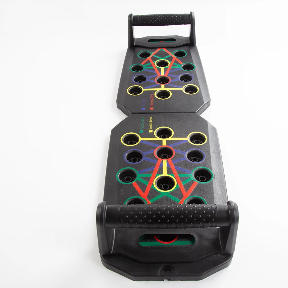 Rizano Foldable Push-Up Board with Handles – Multi-Position Home Strength Training System