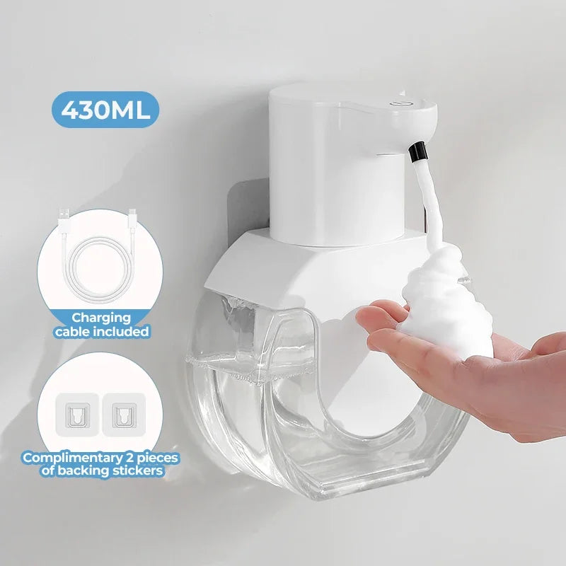 Rizano Automatic Touchless Foam Soap Dispenser – 430ml Rechargeable Sensor Soap Dispenser