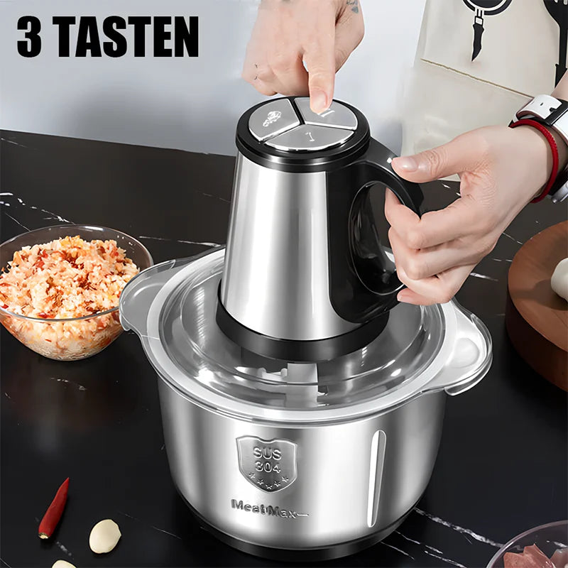 Rizano 5L Electric Food Processor – Stainless Steel Meat Grinder & Vegetable Chopper