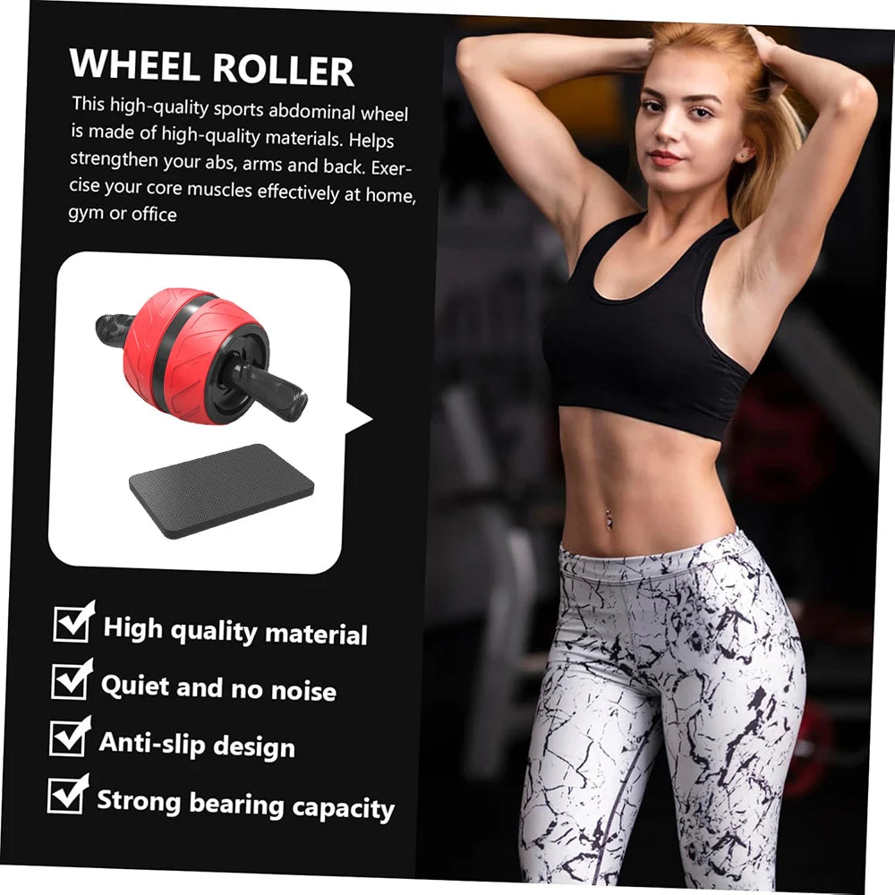 Rizano™ Dual-Wheel Ab Roller with Knee Mat – Core Strength Training Equipment