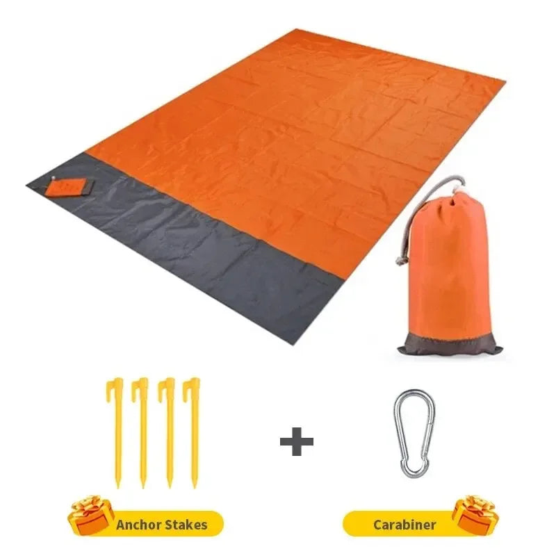 Rizano Waterproof Sandproof Beach Blanket – Foldable Picnic & Camping Mat with Carry Bag