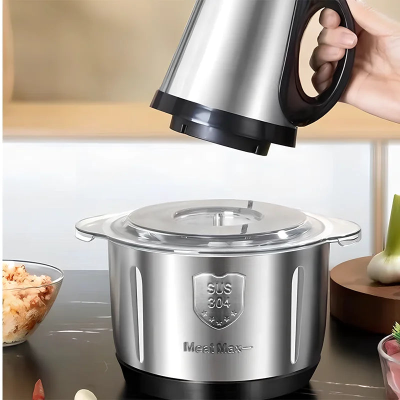 Rizano 5L Electric Food Processor – Stainless Steel Meat Grinder & Vegetable Chopper