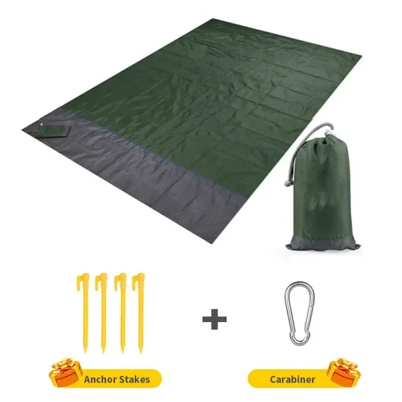 Rizano Waterproof Sandproof Beach Blanket – Foldable Picnic & Camping Mat with Carry Bag