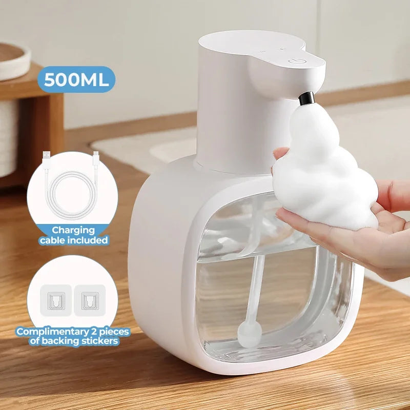 Rizano Automatic Touchless Foam Soap Dispenser – 430ml Rechargeable Sensor Soap Dispenser