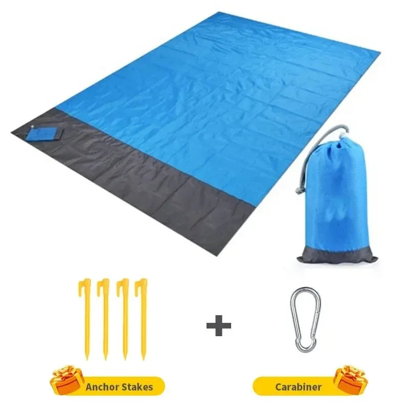 Rizano Waterproof Sandproof Beach Blanket – Foldable Picnic & Camping Mat with Carry Bag